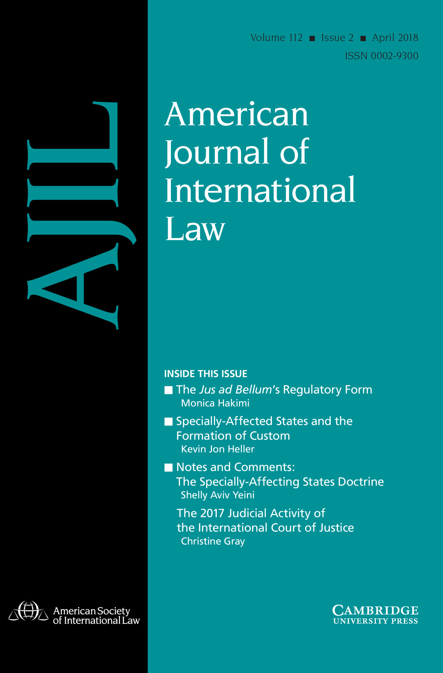 Dünyada ki En Popüler 5 Hukuk Dergisi - American Journal of International Law
